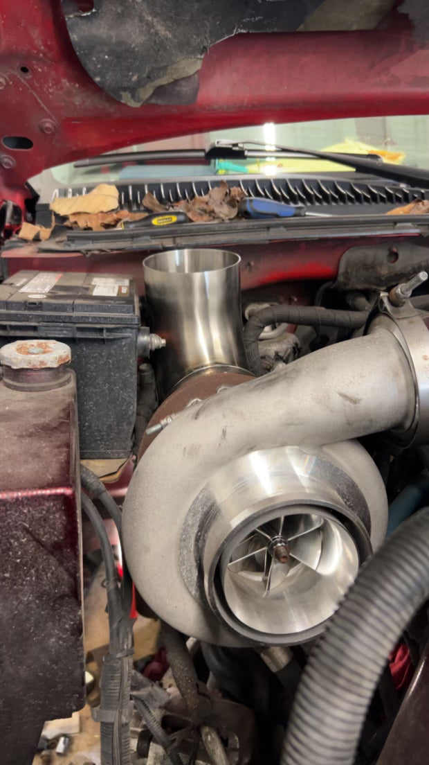 lly/lbz/lb7 duramax compound turbo 5 inch hood stack