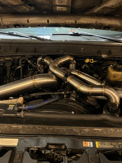 6.7 power stroke hot side, cold side, intake piping