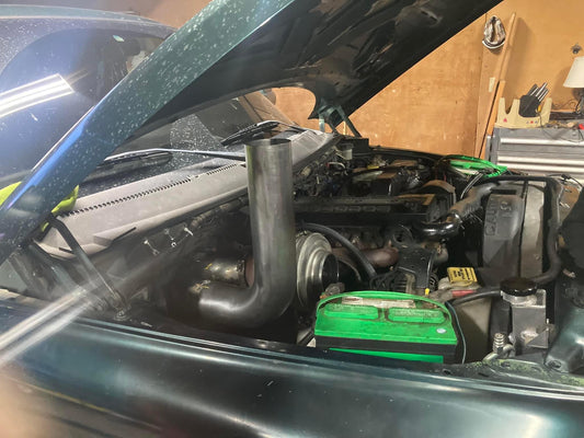 Cummins 4 inch hoodstack side routed